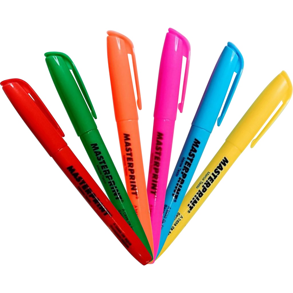 Caneta Marca Texto Neon Masterprint Diversas Cores em Oferta na Shopee