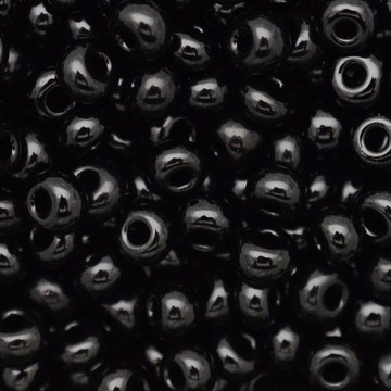 Miçanga  Preta - 3mm  Em ABS Com Furo Passante -  30gr ( Planeta Das Artes ) em Oferta na Shopee