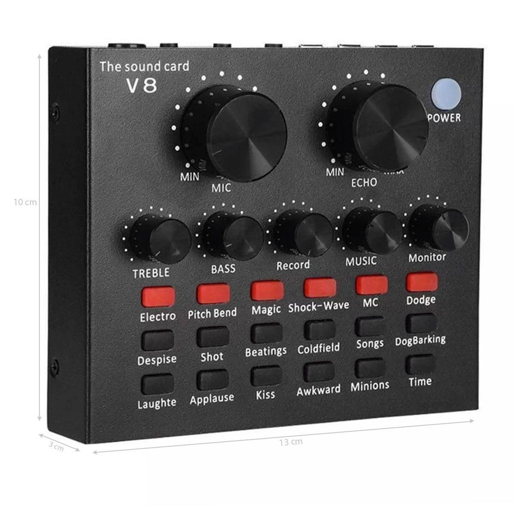 Mesa de Som Áudio Usb Smart Conjunto Interface Live - V8