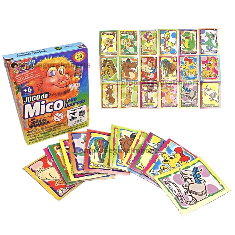 Jogo De Cartas Do Mico + Jogo Da Memória Estratégia Mesa