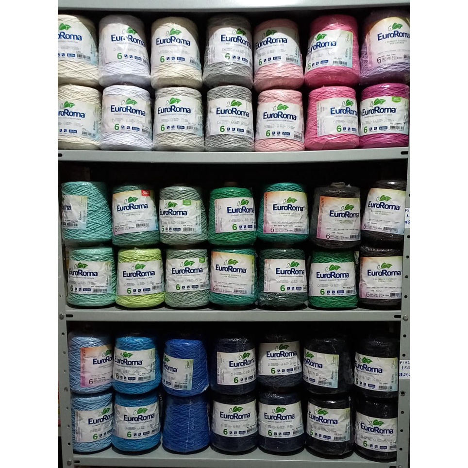 Barbante Euroroma 600g Fio 6 com 610 metros. em Oferta na Shopee