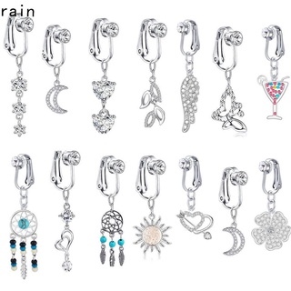 Anéis De Umbigo RAIN1 Falso Clipe Em Cartilagem Umbilical Piercing Brinco Clip on