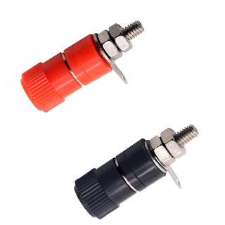 10 Pçs 4mm Tomada Banana Niquelado Ligação Post Porca Plug Jack Conector Vermelho Preto JS-910B Novo em Oferta na Shopee