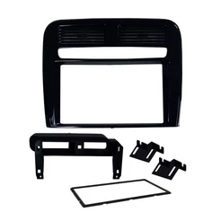 Moldura Painel 2 Din Fiat Punto 2008 2009 2010 2011 2012 - Black Piano