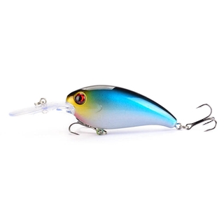 Cores 10 5 cm / 14g Artificial Crankbait Flutuante Isca De Plástico Rígido 3d Simulação Fisheye Profundidade De Mergulho 2 M Biônico Isca 6 # Gancho Swimbait Wobbler Mar Isca De Pesca