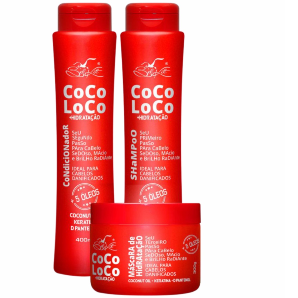 Kit Capilar Coco Loco com Keratina Pantenol Shopee Brasil