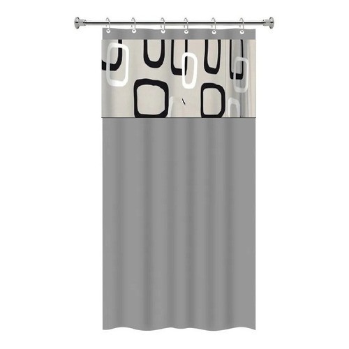 Cortina Box Com Ganchos 1,38 X 1,98cm Pvc  Antimofo Ibiza