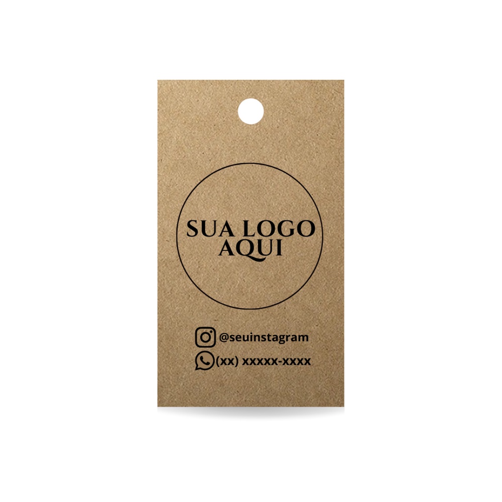 100 Tags Personalizadas Para Lojas 4x7cm