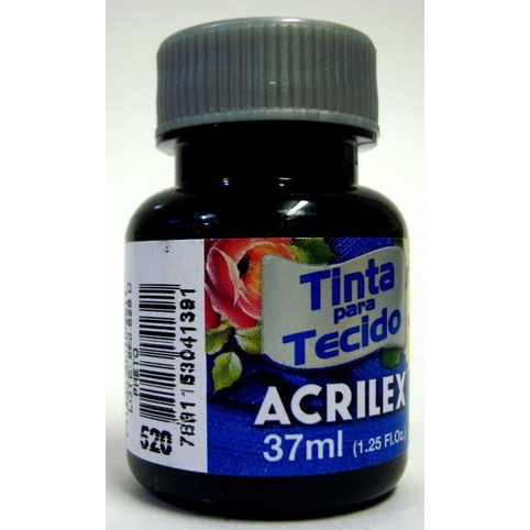 Tinta Para Tecido 37ml Fosca - 520 Preto Acrilex em Oferta na Shopee