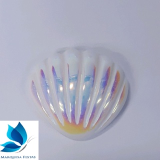 10 Concha Resina Nacarada Para Aplique Decoração Sereia Carnaval 2cm em Oferta na Shopee