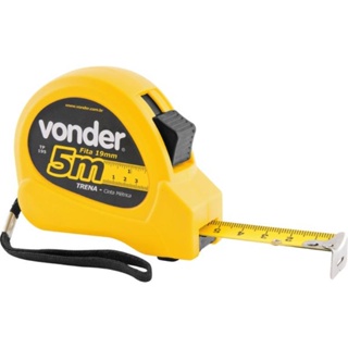 Trena de Aço 5 Metros 19 MM com Trava VONDER em Oferta na Shopee