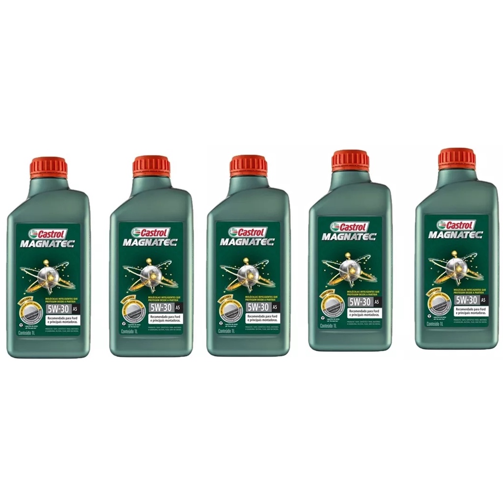 Kit 5 Oleo Castrol Magnatec 5w30 Sintético A5/B5 Sn