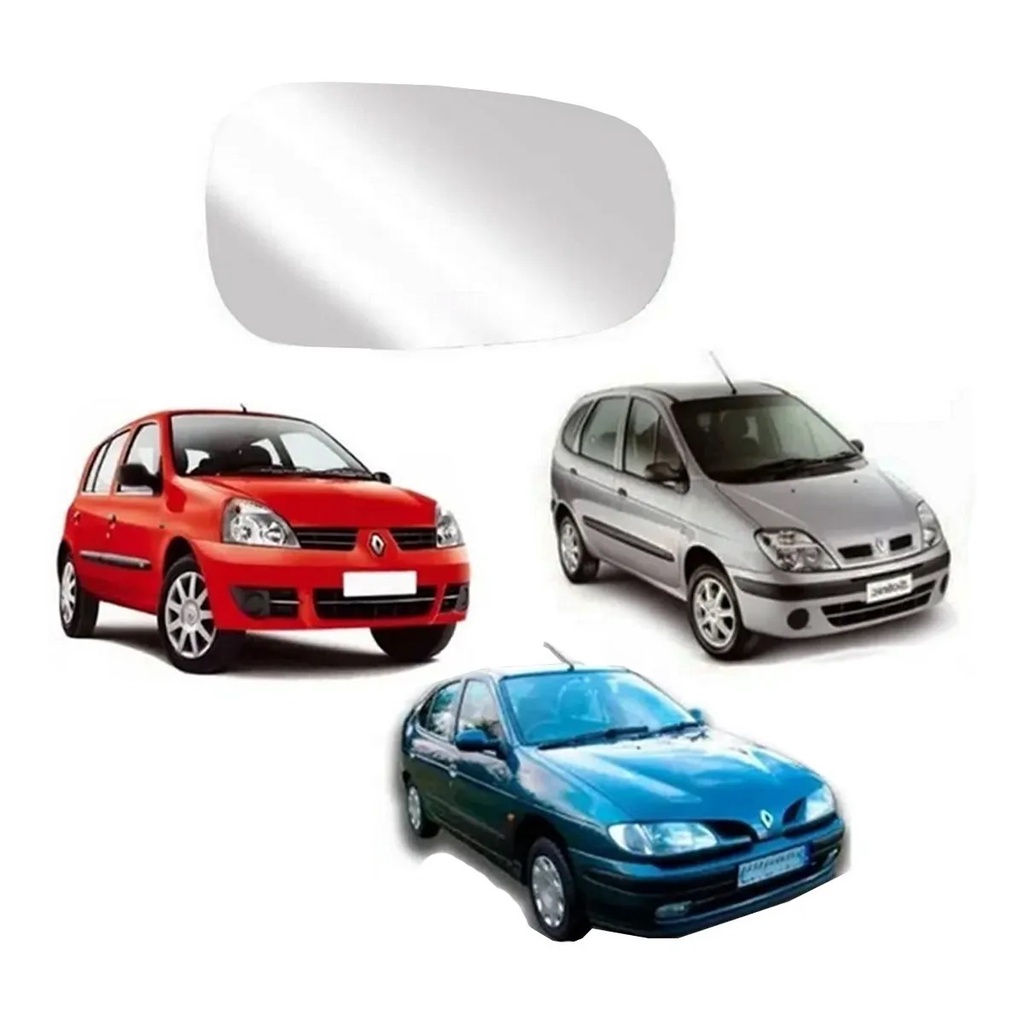 Lente Vidro Espelho Retrovisor Clio esquerdo