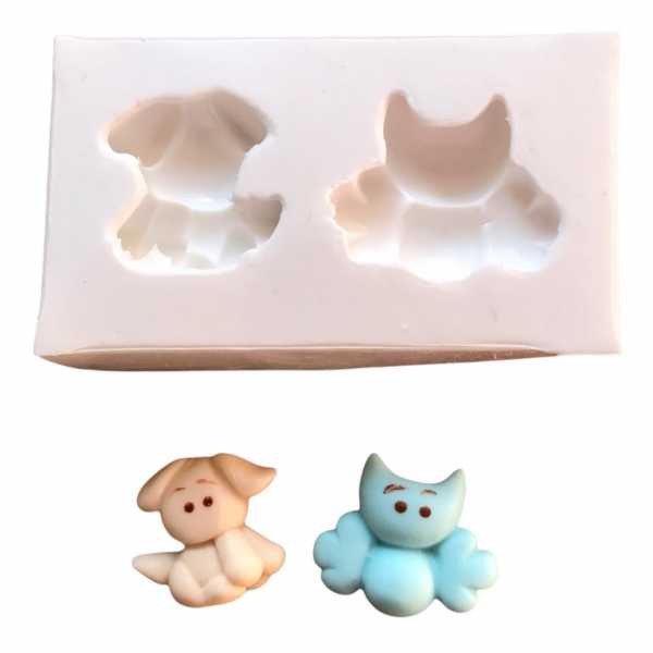 Molde De Silicone Coruja E Cachorrinho Molde Para Confeitaria Molde Para Biscuit 1599
