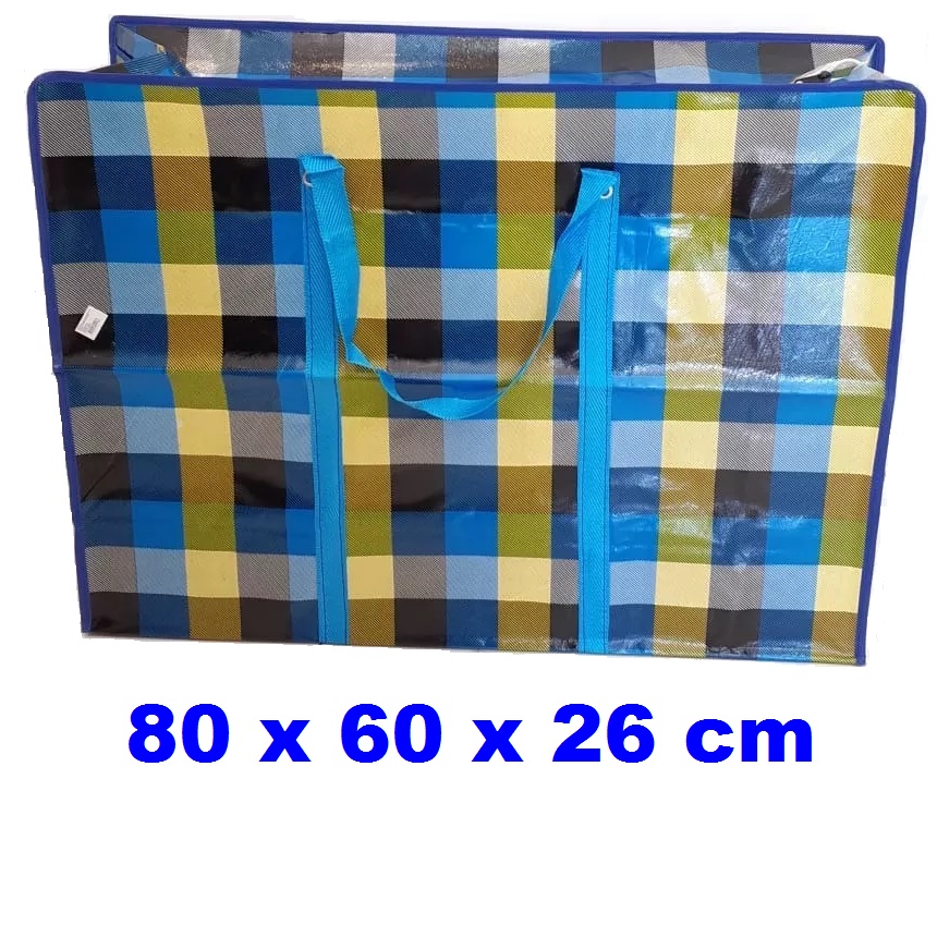 Sacola Bolsa Feira GRANDE 80x60x26 Sacoleira Mudança Viagem