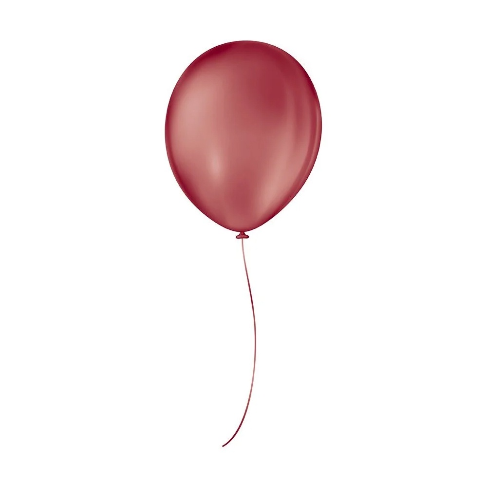 Balão de Festa Liso - 7" 18cm - Bordô - 50 unidades - Balões São Roque - Home & Living