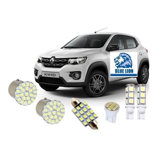 Kit Led Renault Kwid 2019 2018 2017 Farol Teto Placa Ré Leds