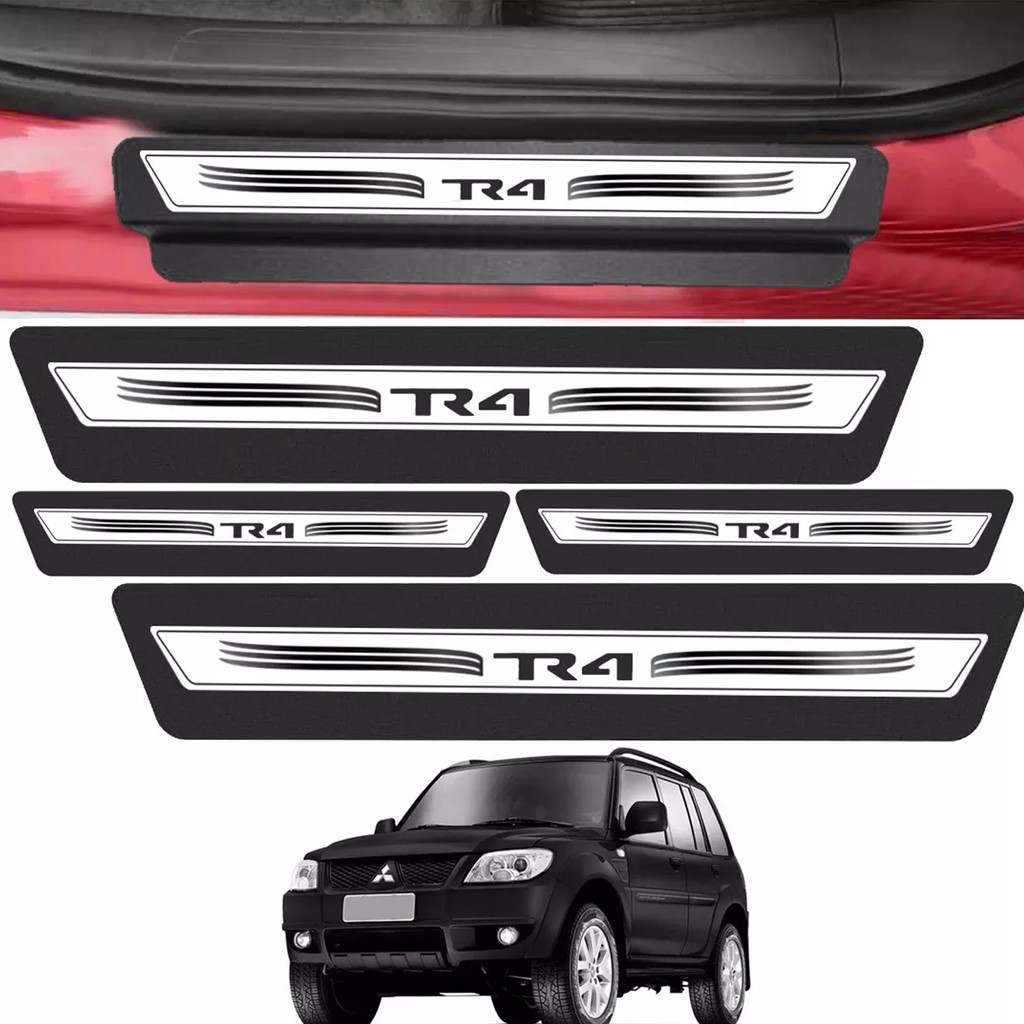 Kit 8 Peças Adesivo Soleira Porta Tr4 10 2011 A 2018 - Prata