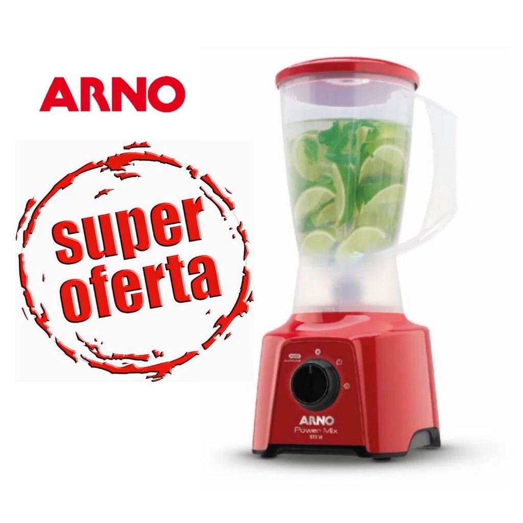 Liquidificador Arno Power Mix LQ11 550W 2L 2 Velocidades Vermelho 127V