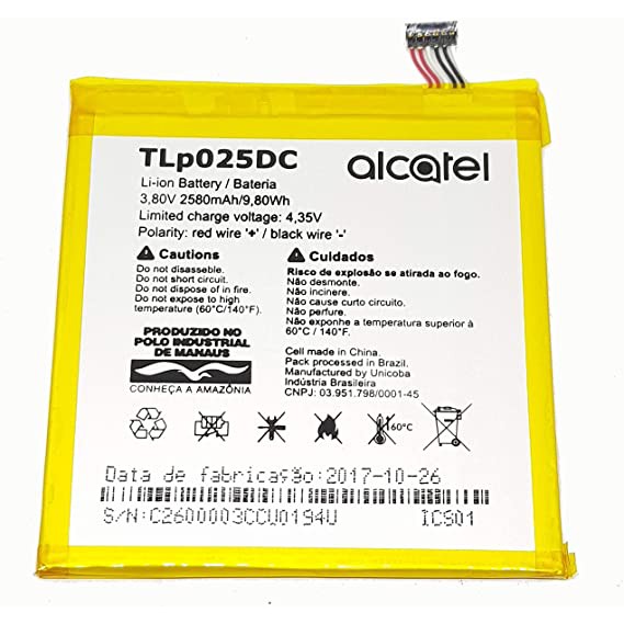 Bateria Tlp025dc Alcatel 8050d Pixi 4 6 Polegadas original