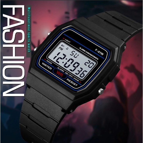 Relogio tipo CASIO De Pulso Digital Preto Unisex Modelo Retro