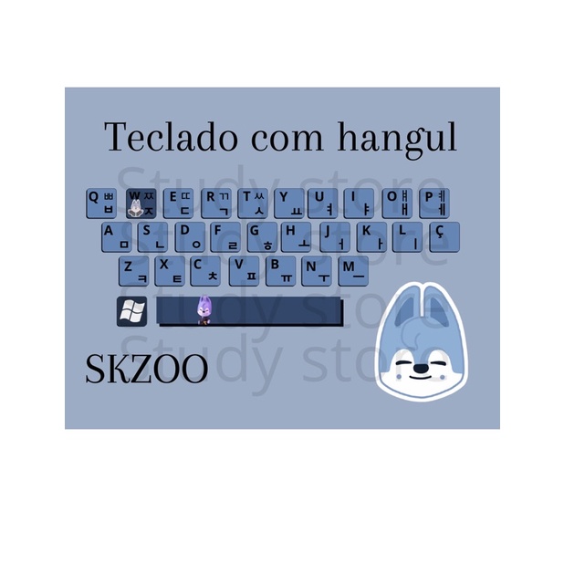Adesivo teclado coreano SKZOO
