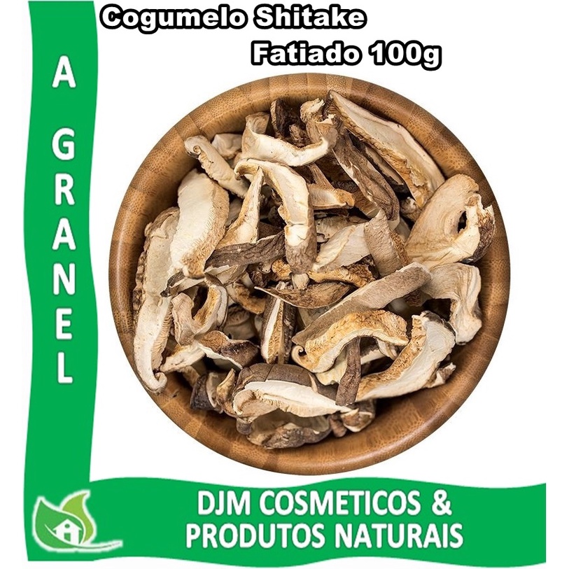 Cogumelo Shitake Fatiado Desidratado 100g / Seco Laminado