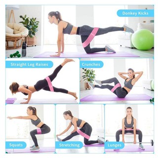 Kit 3 Faixas Elásticas De Exercício Hip Resistancia Bands