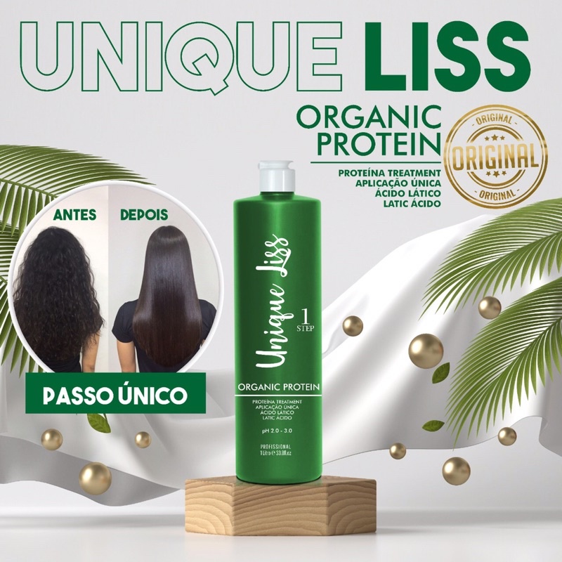 SEMI DEFINITIVA SUPER ALISAMENTO ORGÂNICA UNIQUE LISS 1L ( 100% ORIGINAL )
