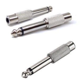 Kit Plug Adaptador RCA Femea x P10 Macho Mono Metal Blindado Mxt