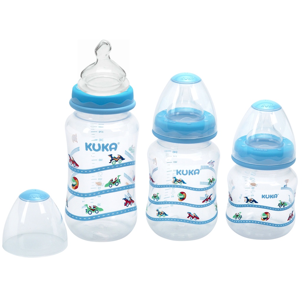 Kit 03 tamanhos Mamadeiras Big Natural Orto Kuka 150/240/330ml oferta em Oferta na Shopee