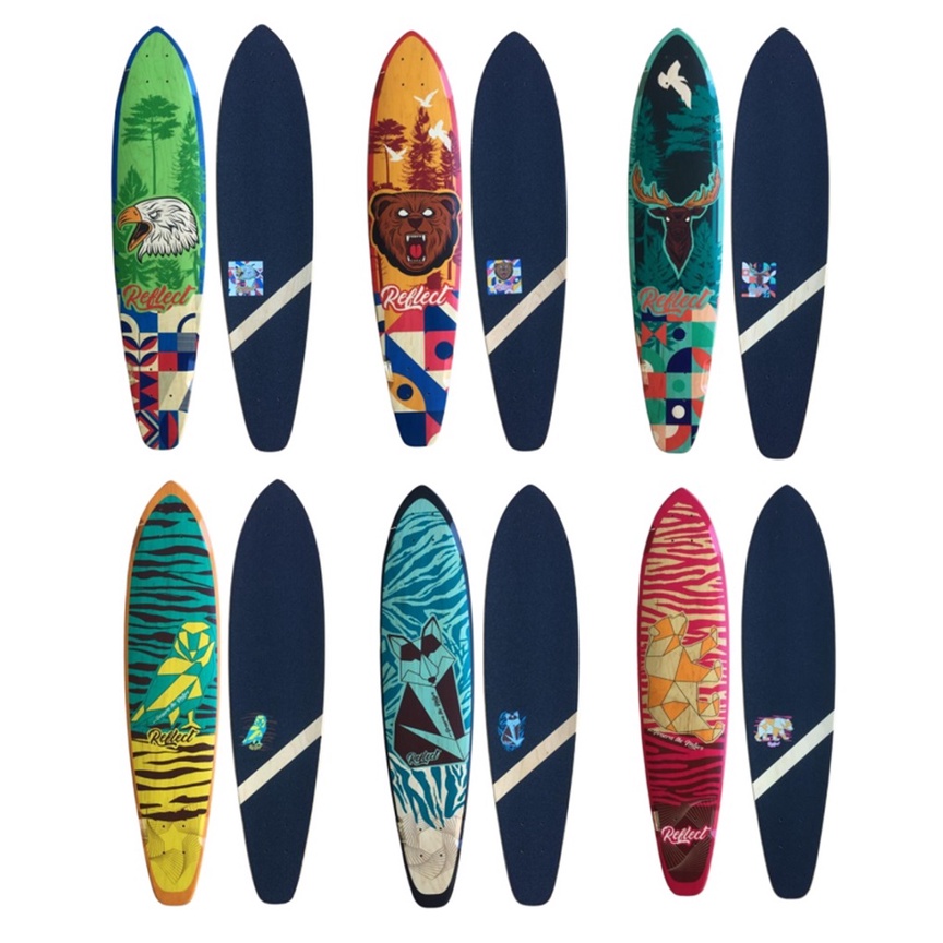 Shape Reflect Pintail Maple Com Lixa Angle Bear Fox Owl Moose Eagle 34.5 Natural Preservation Skate Longboard