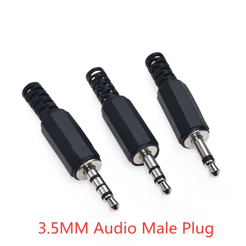 5 Pcs 3.5mm 1/8 " Single/Dual Channel Stereo Plug Solda Tipo De Áudio Plugue Macho 3.5 Soquete 2,3,4 Conector Do Adaptador De Section