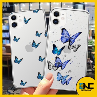 Capinha Transparente com Desenhos de Borboletas para iPhone - 11/12/13/14/15 Pro Max | X/XR/XS Max | SE 2020 | 7/8 Plus