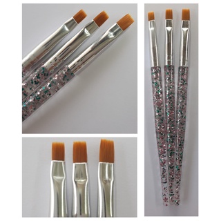 Kit 03 Pinceis One Stroke Carga Dupla Reto Miss Frandy