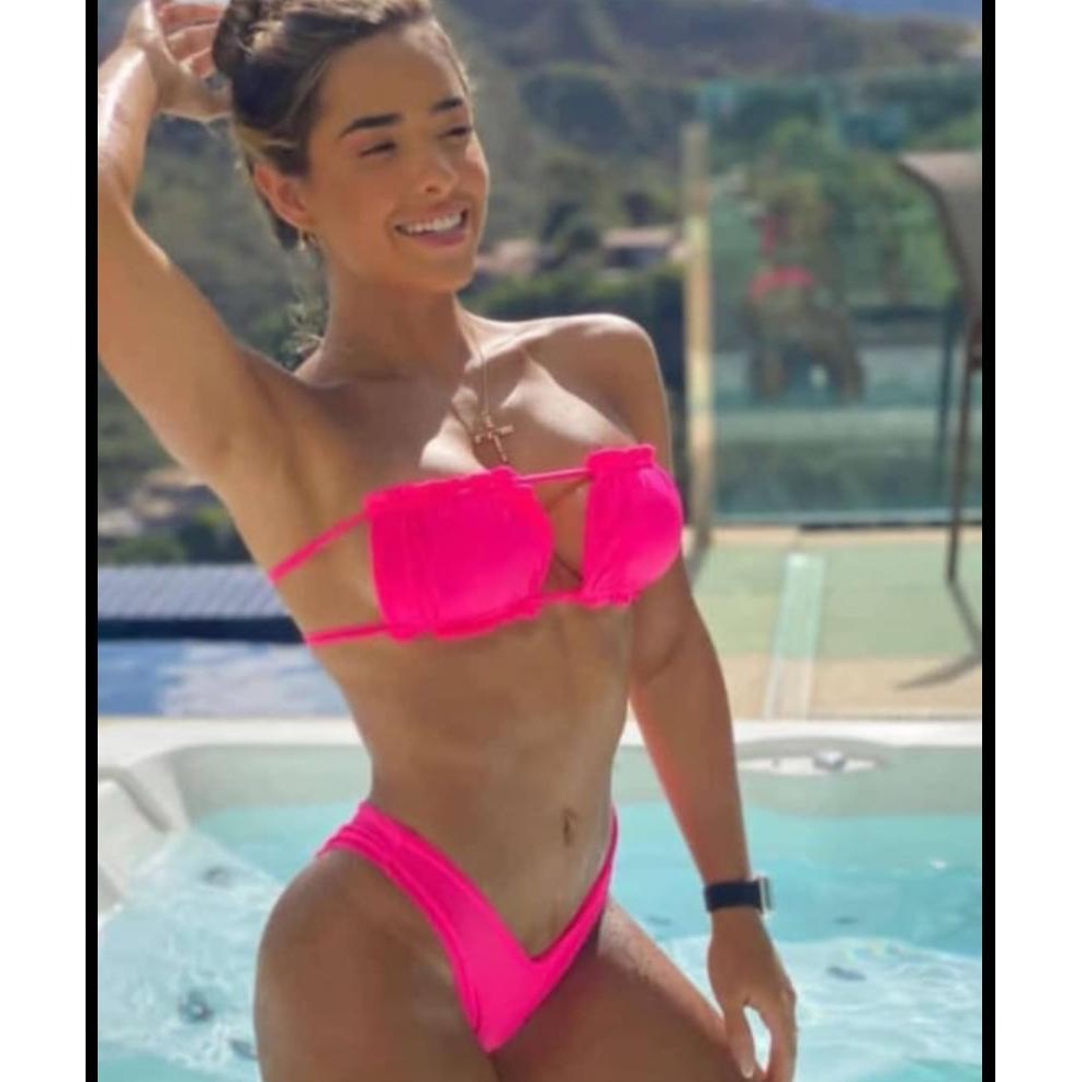 Biquíni Concha com Bojo Asa Delta Quadrado Moda Praia Blogueira Verão Cortininha Top Tomara Q'Caia em Oferta na Shopee