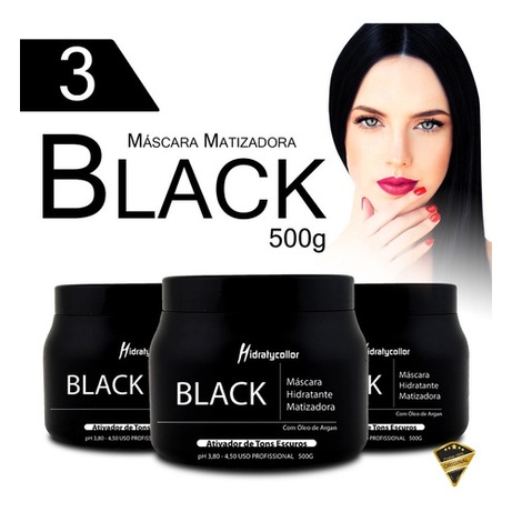 3 Máscara Matizadora Black 500g Mairibel Frete Grátis