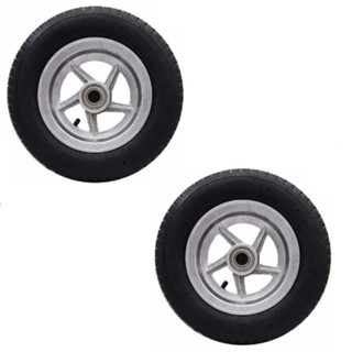 Conjunto 2 Rodas De Alumínio Aro 8'' Rolamento Pneu Camara para Carretinha em Oferta na Shopee