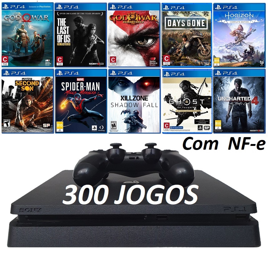 Ps4 Playstation 4 + PS Plus Deluxe 300 Jogos Originais