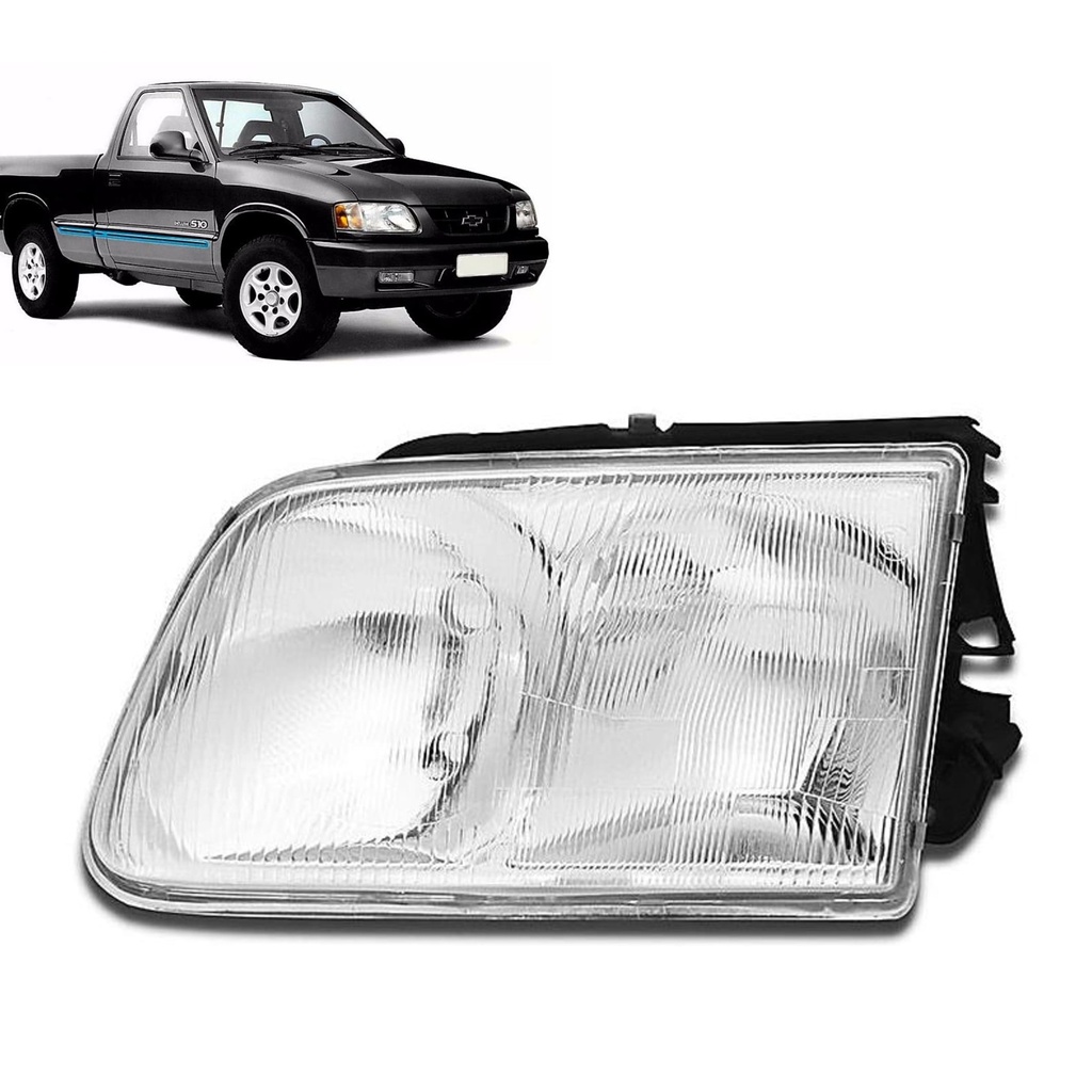 Farol S10 Blazer 1995 1996 1997 1998 1999 2000 com Suporte Lado Esquerdo