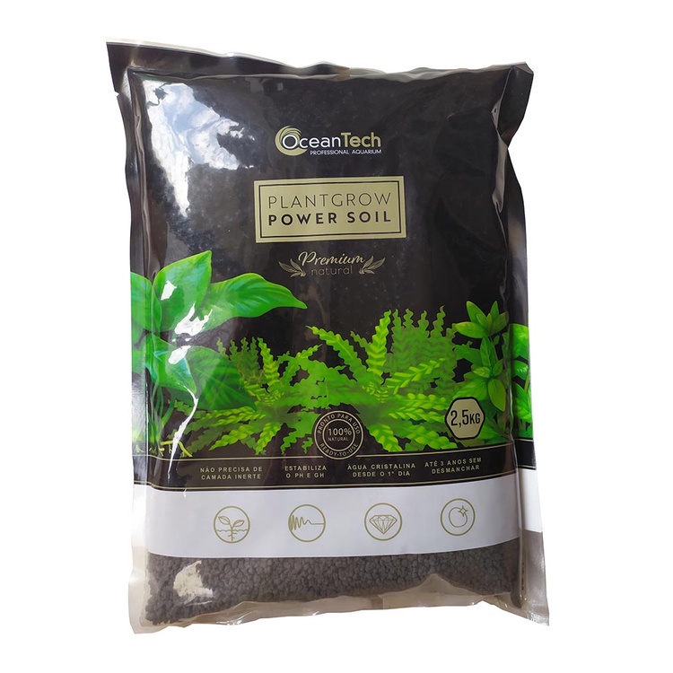 Substrato Fértil Para Aquários Plant Grow Power Soil 2,5KG - Ocean Tech