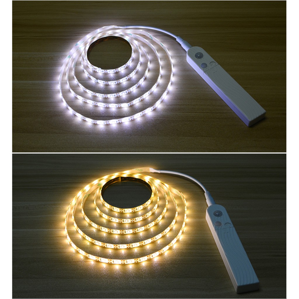 Fita Led a Pilha com Sensor Movimento para armários, closets, espelhos, banheiro, quarto, escada, cofre, etc