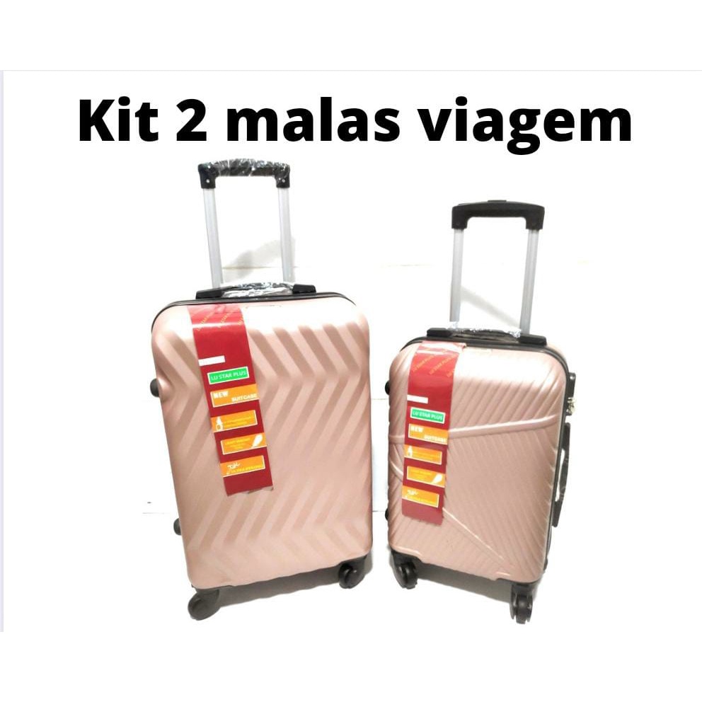 kit 2 Malas viagem ABS tamanhos G e P