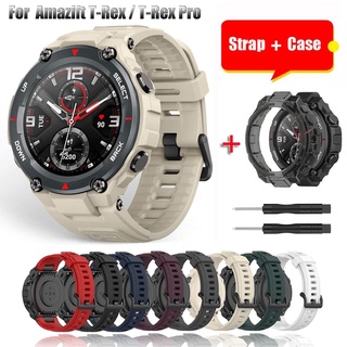 Pulseira De Silicone Preta De Substituição Para Huami Amazfit T Rex/- Pro