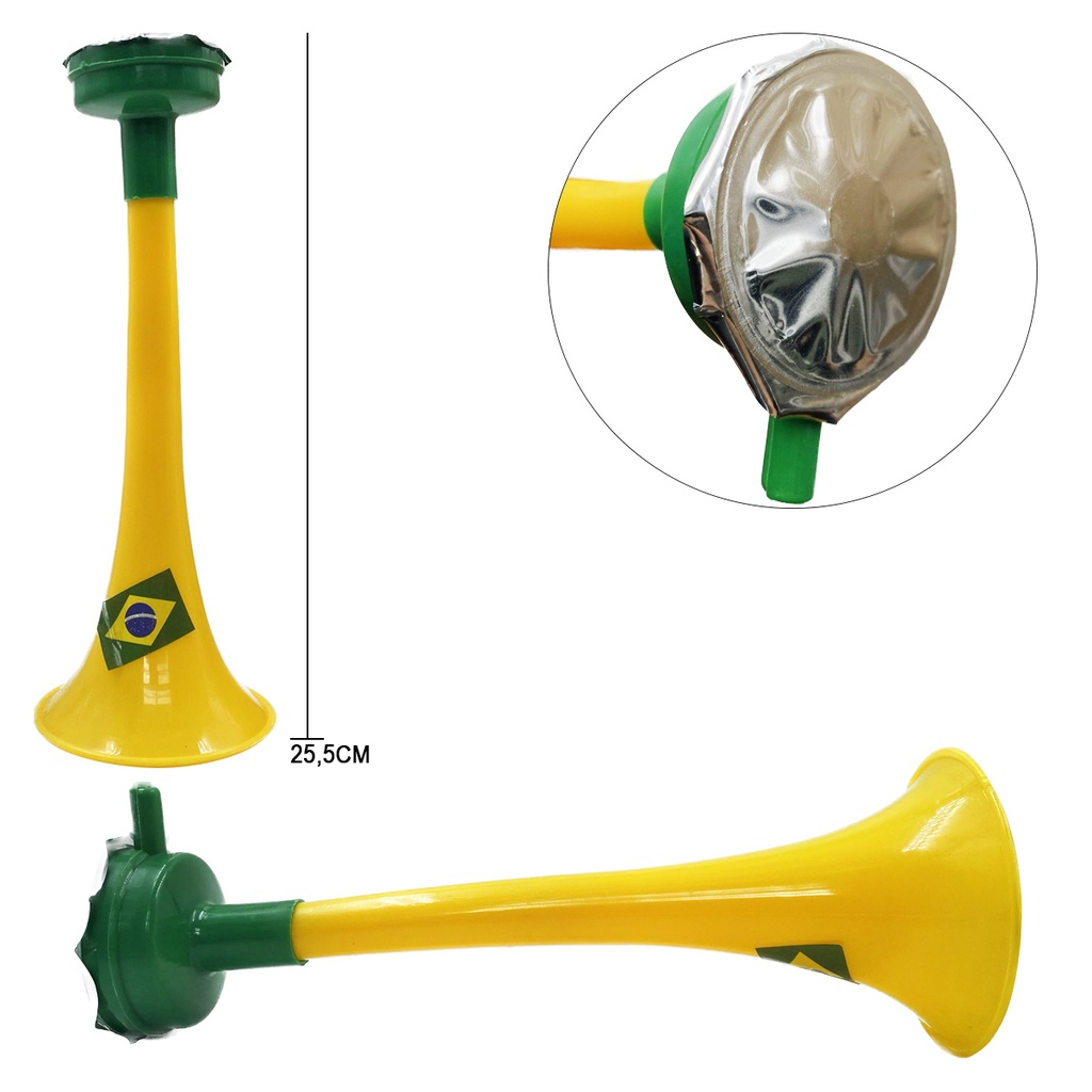 Corneta Cornetinha Assoprar Brasil Patriota Copa Mundo