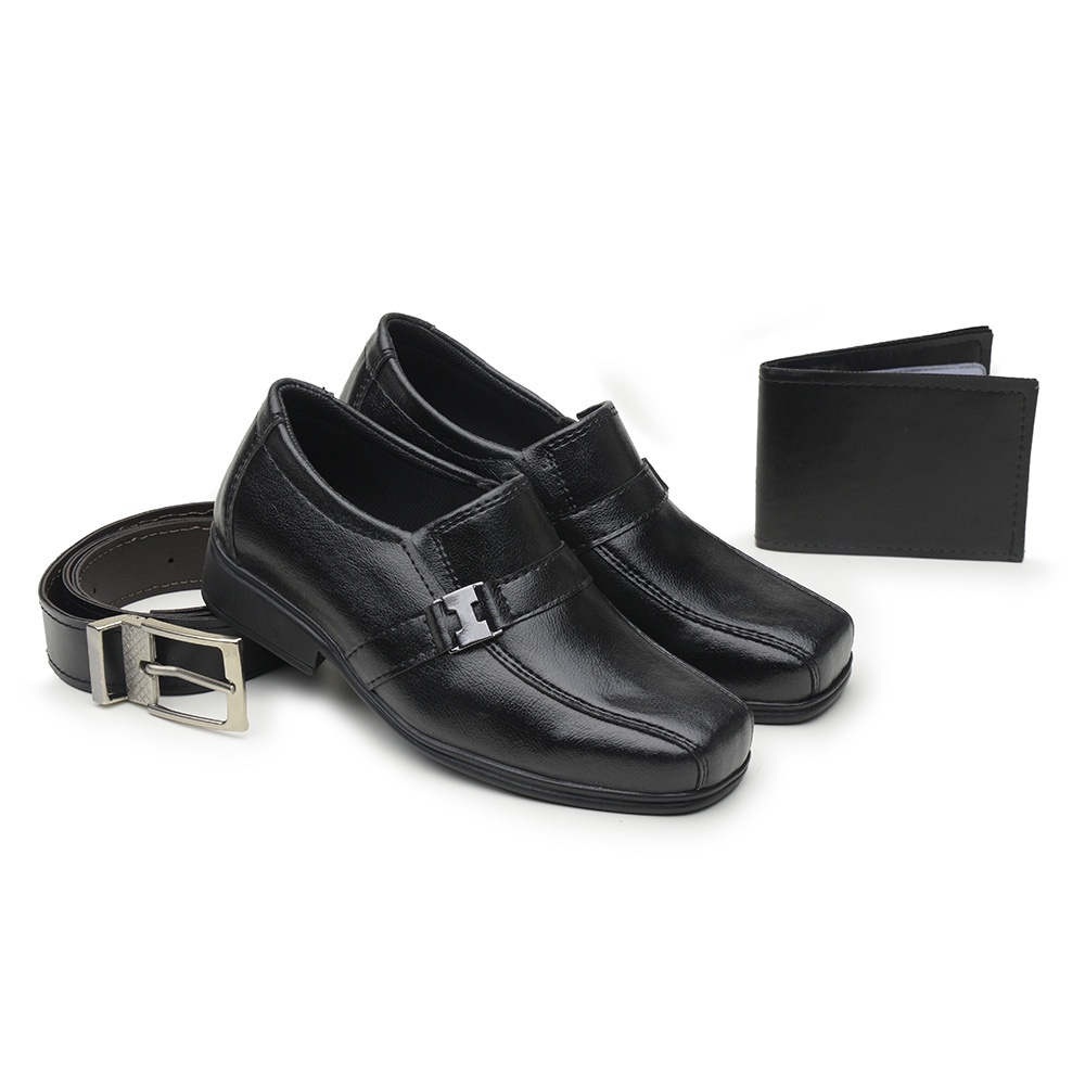 Sapato Masculino Social Infantil Pajem, Colégio 625 KIT