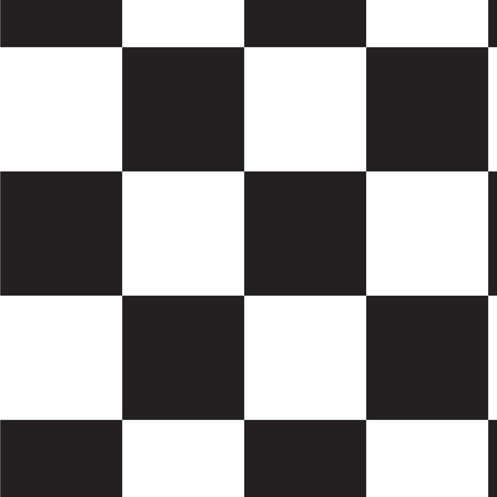Papel de Parede Adesivo Xadrez Preto E Branco