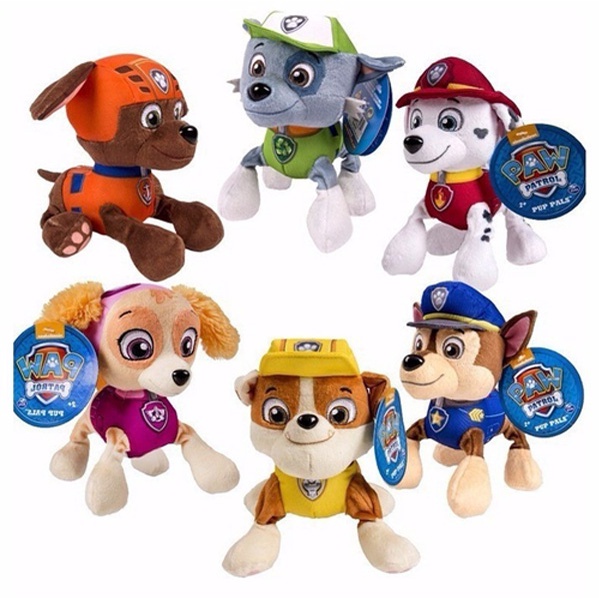 Pelúcia Patrulha Canina Rubble - Marshall - Rocky - Skye - Rocky Promoção