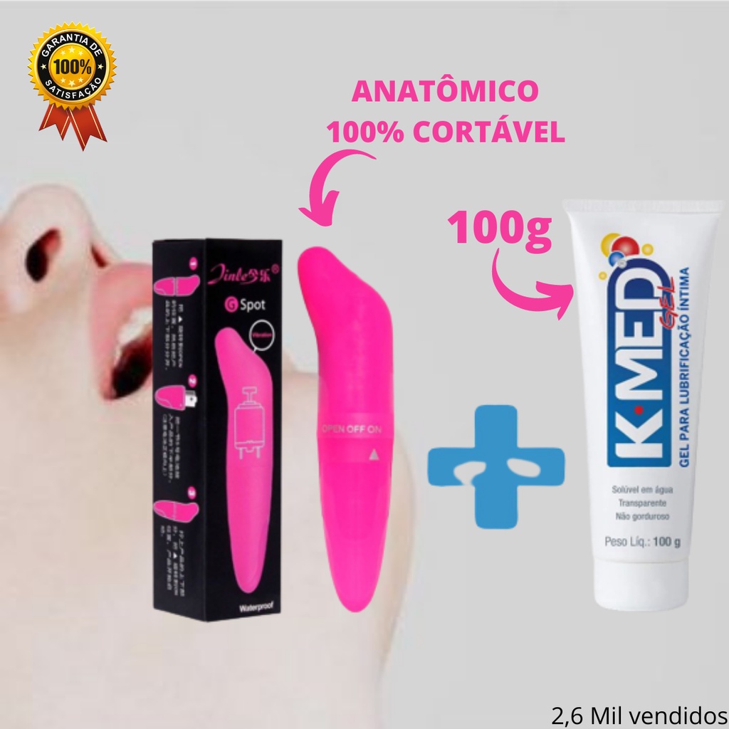 Kit Vibrador Resistente A Agua Ponto G Golfinho Gel Lubrificante Intimo Kmed 100 G Melhor 6769