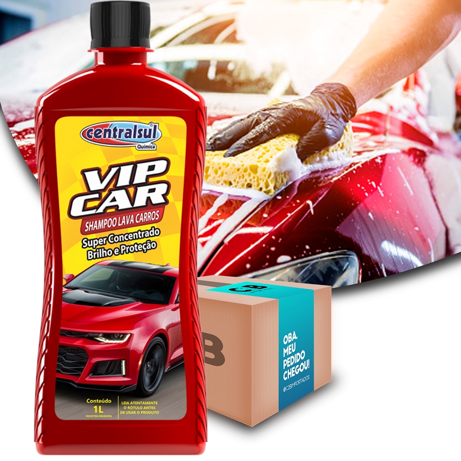 Shampoo Automotivo Centralsul 1 Litro Rende 10 Lavagens Brilho E Proteção Da Pintura Ph Neutro